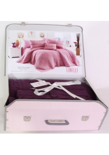 КПБ + Вязаный Плед без  пододеяльника LINELLI   ELEGANT