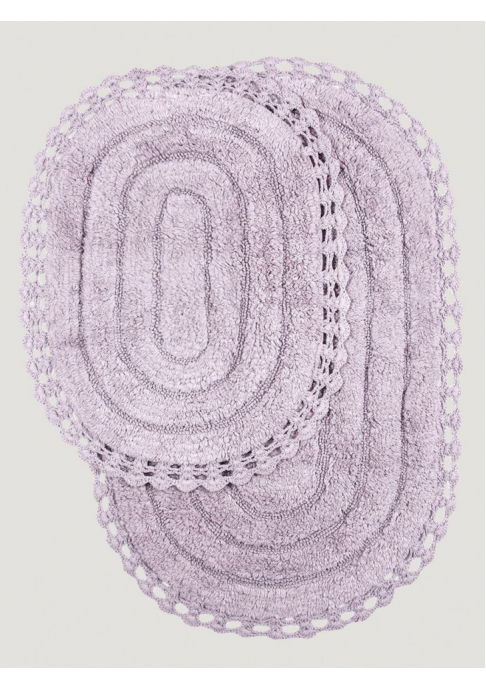 Набор ковриков для ванной "KARNA" кружевной YANA 60x100 + 50x70 см 1/2