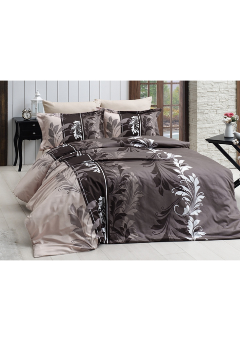 КПБ FIRST CHOICE Cotton Satin Eylul Brown S-231