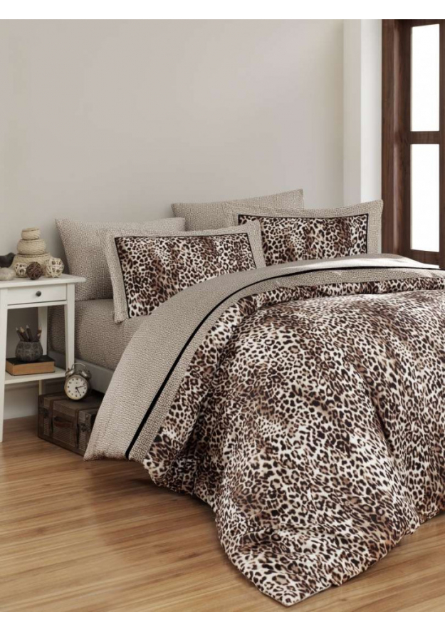 КПБ FIRST CHOICE Cotton Satin Leopar LRS-337